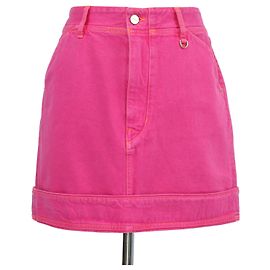 Mini saia Le Splash em denim rosa Jacquemus