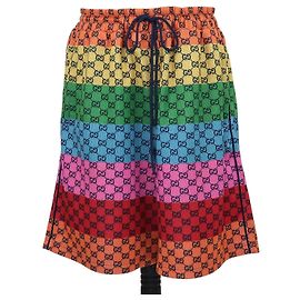 Pantaloncini Gucci Multicolor Jersey GG Rainbow