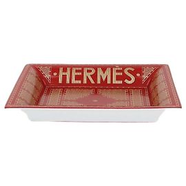 Hermès Vide-poche Hermes Sellier en porcelaine Hermes Rouge/Or