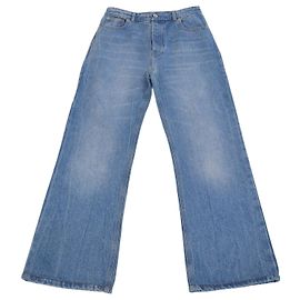 Pantalones Wide Leg de denim azul lavado Paco Rabanne