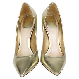 Christian Dior Cherie Pumps aus goldfarbenem Leder