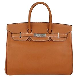 Hermès Hermes Birkin 35 Tasche aus Epsom Leder Gold mit Palladium Hardware