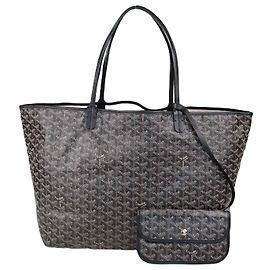 Borsa Tote Goyard Black Goyardine Coated Canvas Saint Louis GM