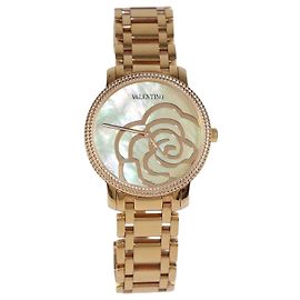 Orologio Valentino V56 36 mm in acciaio inossidabile placcato oro rosa con quadrante in madreperla