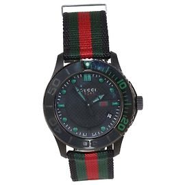Orologio Gucci G-Timeless 44 mm in acciaio inossidabile con rivestimento PVD nero e nylon