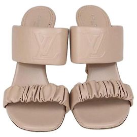 Sandali Drapy in pelle beige Louis Vuitton