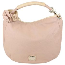 Jimmy Choo Borsa Hobo Small Sky Bangle in pelle beige testurizzata e pelle di serpente