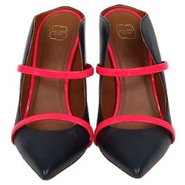 Autre Marque Mules Maureen en cuir Charcoal Black/Neon Pink de Malone Souliers