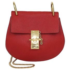 Chloé Borsa a tracolla Drew piccola in pelle rossa Chloe