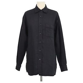 The Row Camisa de botones oversized Nesson en denim de lino negro