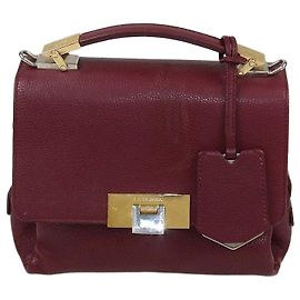 Mini borsa a mano Balenciaga Le Dix in pelle bordeaux