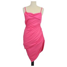 Jacquemus Pink Blend Viscose Le Raphia Mini Dress
