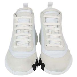 Hermès Sneakers Hip-Hop Hermes in pelle bianca e camoscio