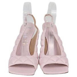 Sandali Slingback in pelle imbottita rosa Bottega Veneta