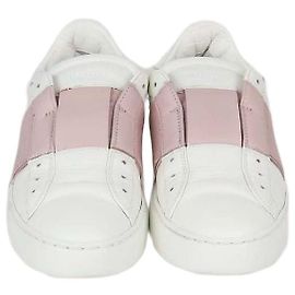 Zapatillas abiertas Valentino de piel White/Pink