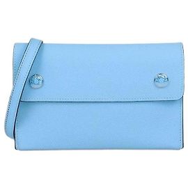 Hermès Hermes Hermesnap Crossbody-Tasche aus Epsom-Leder in Blue Celeste