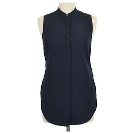 Top sin mangas de cuello halter en algodón azul marino 3.1 Phillip Lim
