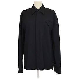 Camicia a maniche lunghe in lana nera Bottega Veneta