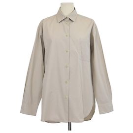 The Row Camisa de manga larga de algodón gris