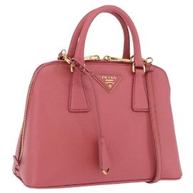 Borsa a mano PRADA Galleria Saffiano 2way Pink Gold Auth 199933V