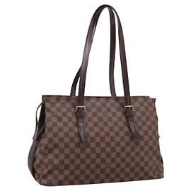 Borsa Tote Chelsea LOUIS VUITTON Damier Ebene N51119 LV Auth 199901A