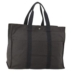 Hermès Bolso HERMES Her Line TGM Canvas Gris Plata Auth 197652A