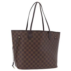LOUIS VUITTON Damier Ebene Neverfull MM Tote Bag N51105 LV Auth 199984
