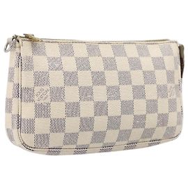 LOUIS VUITTON Damier Azur Pochette Accessoires Pouch N51986 LV Auth bs36995