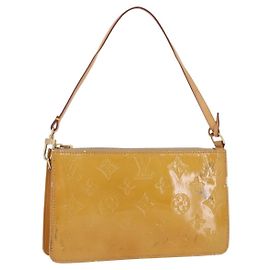 LOUIS VUITTON Monogram Vernis Lexington Pouch Beige M91010 LV Auth BA15398