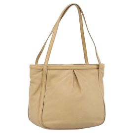 Borsa a mano LOEWE in pelle beige e oro autentica bs36826