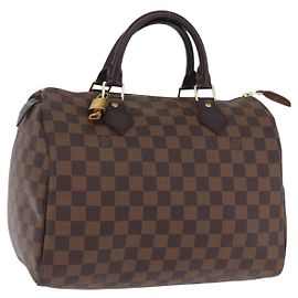 Borsa a mano LOUIS VUITTON Damier Ebene Speedy 30 N41364 LV Auth am12493V
