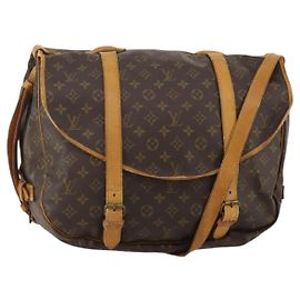 LOUIS VUITTON Monogram Saumur 43 Shoulder Bag M42252 LV Auth 198992