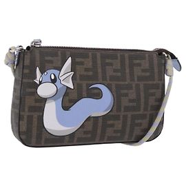 FENDI x FRGMT x POKEMON Borsa a tracolla Dratini PVC Brown 8BS073 Auth 167561SM