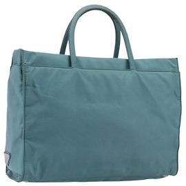 Borsa a mano PRADA Nylon Green Silver Auth hk4017