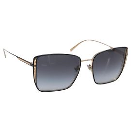 Bulgari Gafas de sol BVLGARI Plastic Black Gold Tone Auth BA15436V