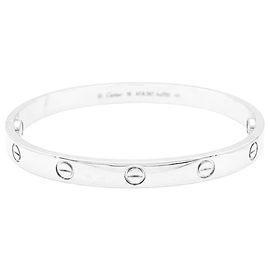 Bracciale Cartier, "Love" in oro bianco, misura 18.