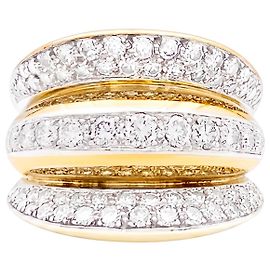 Autre Marque Vintage-Ring aus Platin, Roségold und Diamanten.