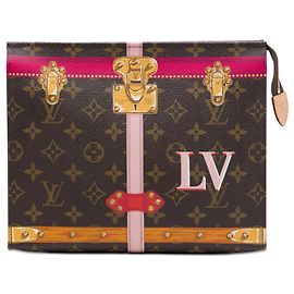 Louis Vuitton Monogram Summer Trunks 26 Kulturbeutel Braun Clutch Bag