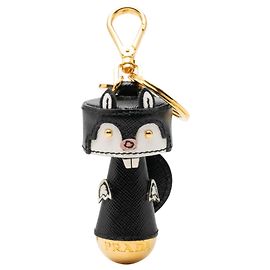 Portachiavi e charm Robot Beaver Prada in pelle Saffiano nera