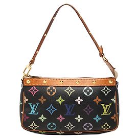 Borsa a tracolla Louis Vuitton Monogram Multicolore Pochette Accessoires Nera