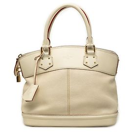 Bolso de mano Louis Vuitton Suhali Lockit PM Blanco