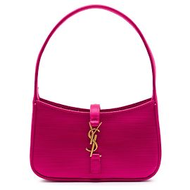 Borsa a tracolla Mini Le 5 à 7 in raso rosa Saint Laurent