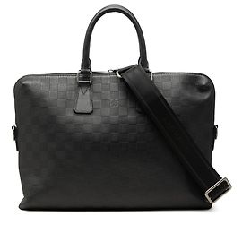 Bolso de Negocios Louis Vuitton Damier Infini Porte Documents Jour Negro