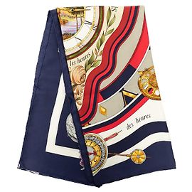 Multi Hermès Parmi Les Fleurs Je Compte Les Heures Seidentuch 90 Tücher