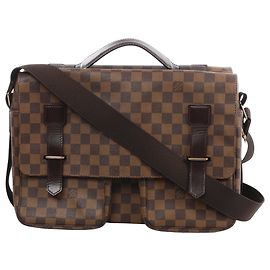 Borsa a tracolla Louis Vuitton Broadway Damier Ebene in marrone N42270