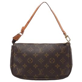 Louis Vuitton Pochette Accessoire Monogram Canvas Handbag in Brown M51980