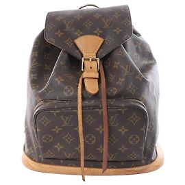 Zaino vintage Louis Vuitton Montsouris GM Monogram Canvas in marrone M51135
