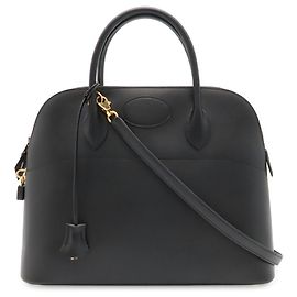 Hermès Hermes Bolide 35 Handbag in Black Leather
