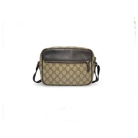 Borsa a tracolla Gucci nera in PVC argento