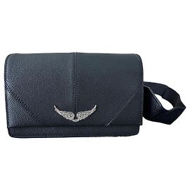 Borsa a tracolla Zadig & Voltaire in pelle nera con ali